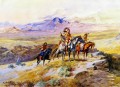 indians scouting a wagon train 1902 Charles Marion Russell American Indians